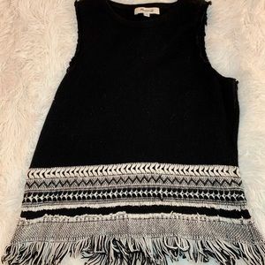 Madewell Black and White knit Tank top